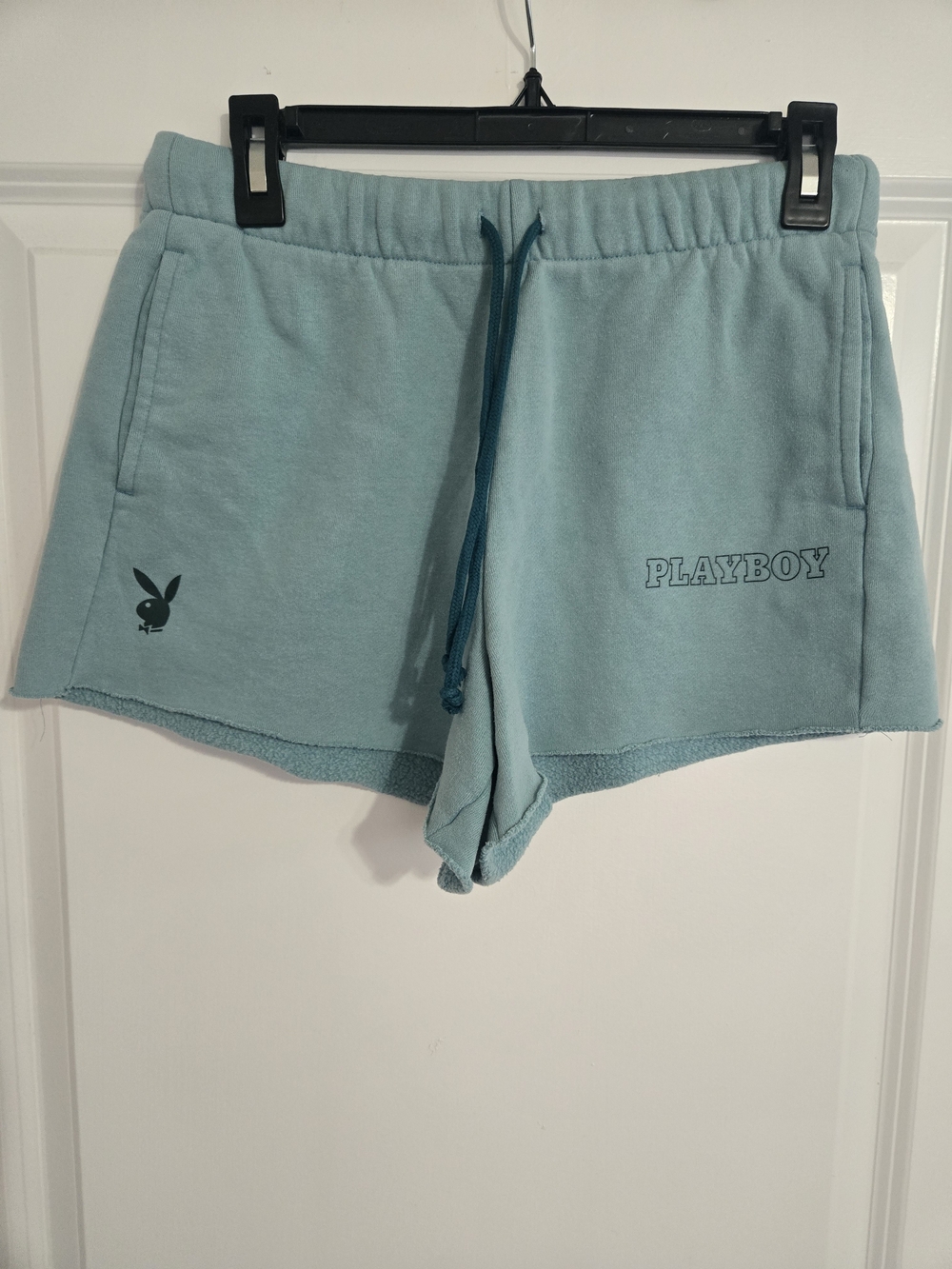 PLAYBOY Light Teal Drawstring Lounge Shorts